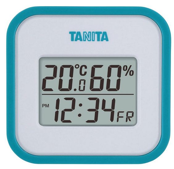 タニタ　デジタル温湿度計 ブルー TT-558BL