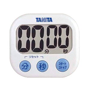 代引不可【送料無料メール便専用】 タニタ　でか見えタイマー　ホワイト TD-384WH