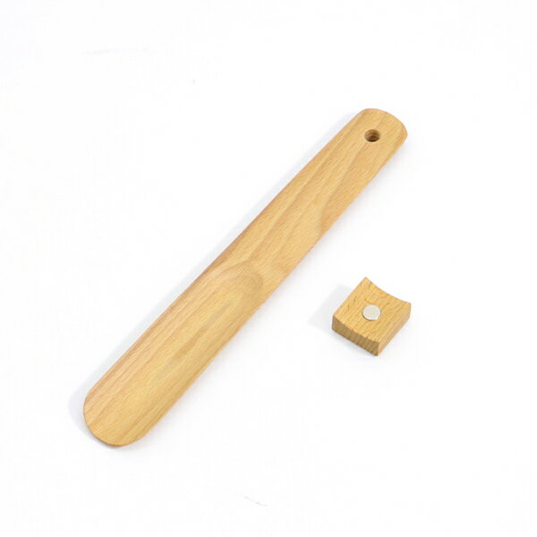 東洋ケース ERSM-SHD26 グルヴィ　マグネットでくっつく靴ベラ　台座付き　26cm ナチュラル