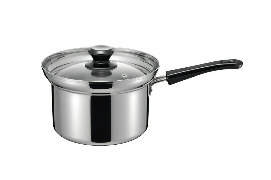 和平 烹味屋 RB-3255 IH対応 片手鍋 18cm ザル付 【ステンレス製 IH対応 ガス火対応 丈夫 煮物 茹で物 お手入れ簡単 新生活】