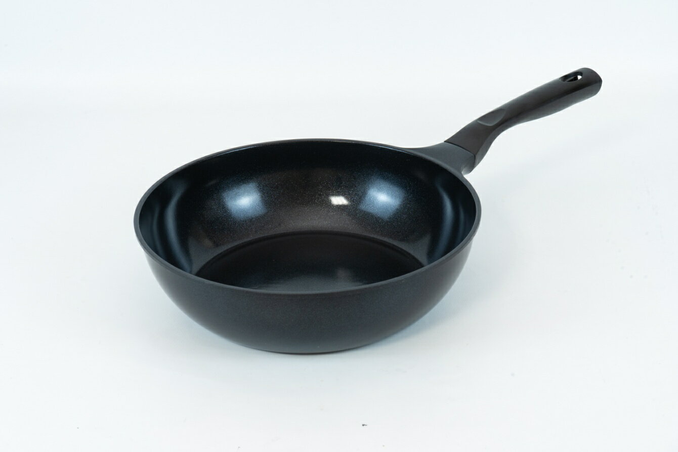 和平 セラノワール IH対応 セラミック 炒め鍋 28cm RB-3704 【IH ガス 対応 PFOA PFOSフリー 黒 ブラック セラミックコート スルスル長続き お手入れ楽 新生活】