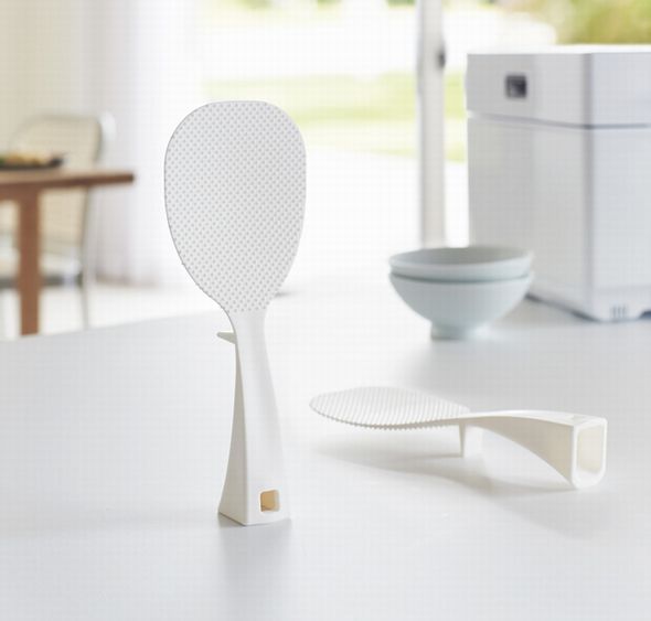 立って置ける　しゃもじ　タワー　ホワイト 2871