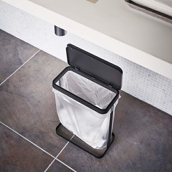 送料無料 山崎実業 5402 ゴミ袋ホルダー ルーチェ スリム ブラック [2]