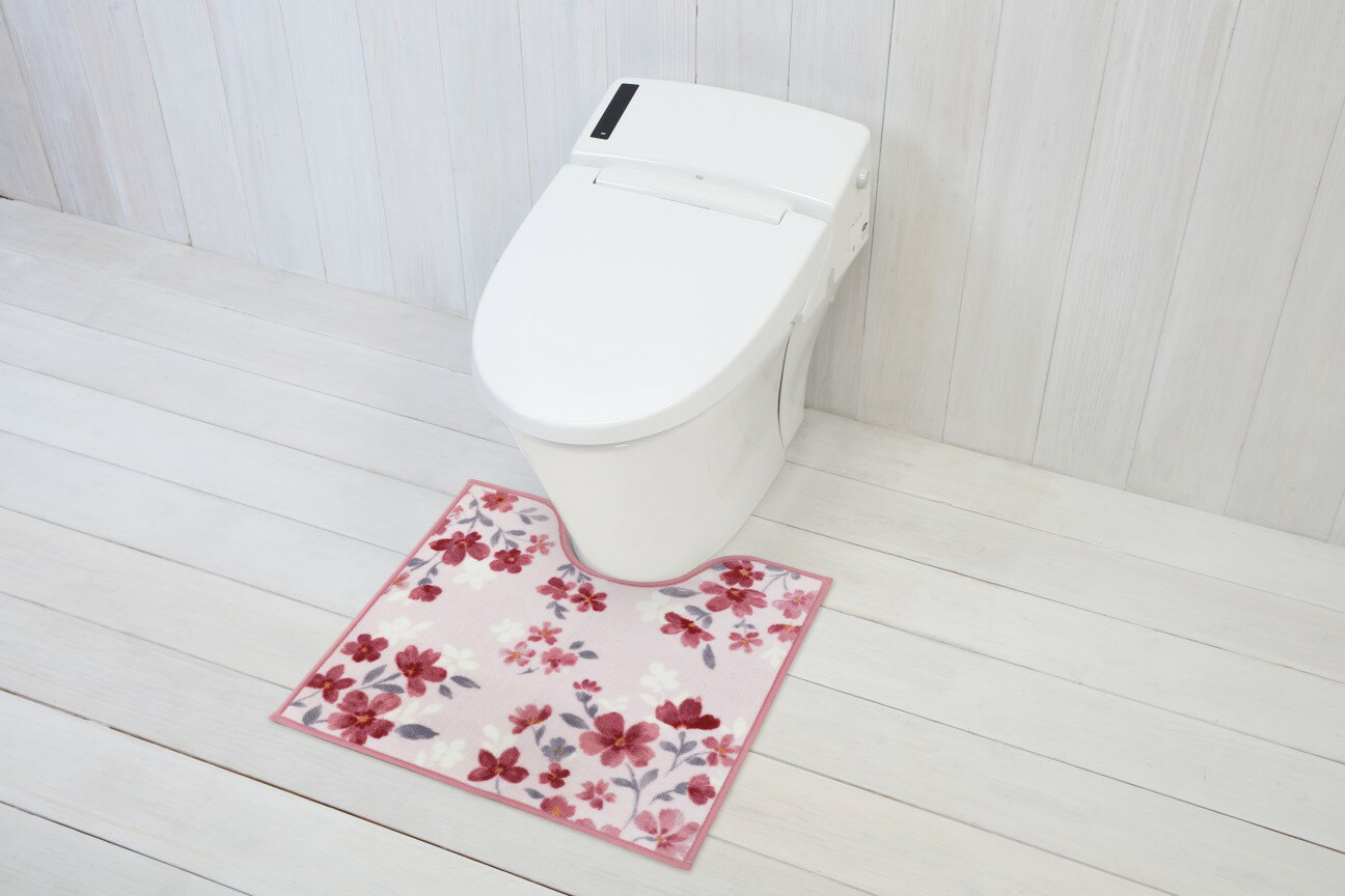 ヨコズナ ラクレア トイレマット フルア 縦55×横60cm 【洗える 滑り止め 足元マット トイレタリー すべ..