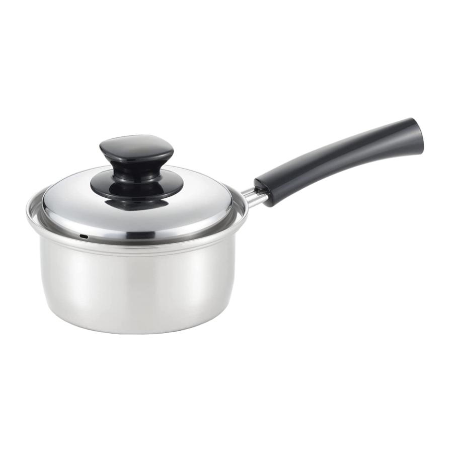 ヨシカワ インテグレード 片手鍋 14cm 1.2L SJ3392 IH対応 ガス火対応 【送料無料 日本製 ステンレス 国産 燕三条 シンプル】