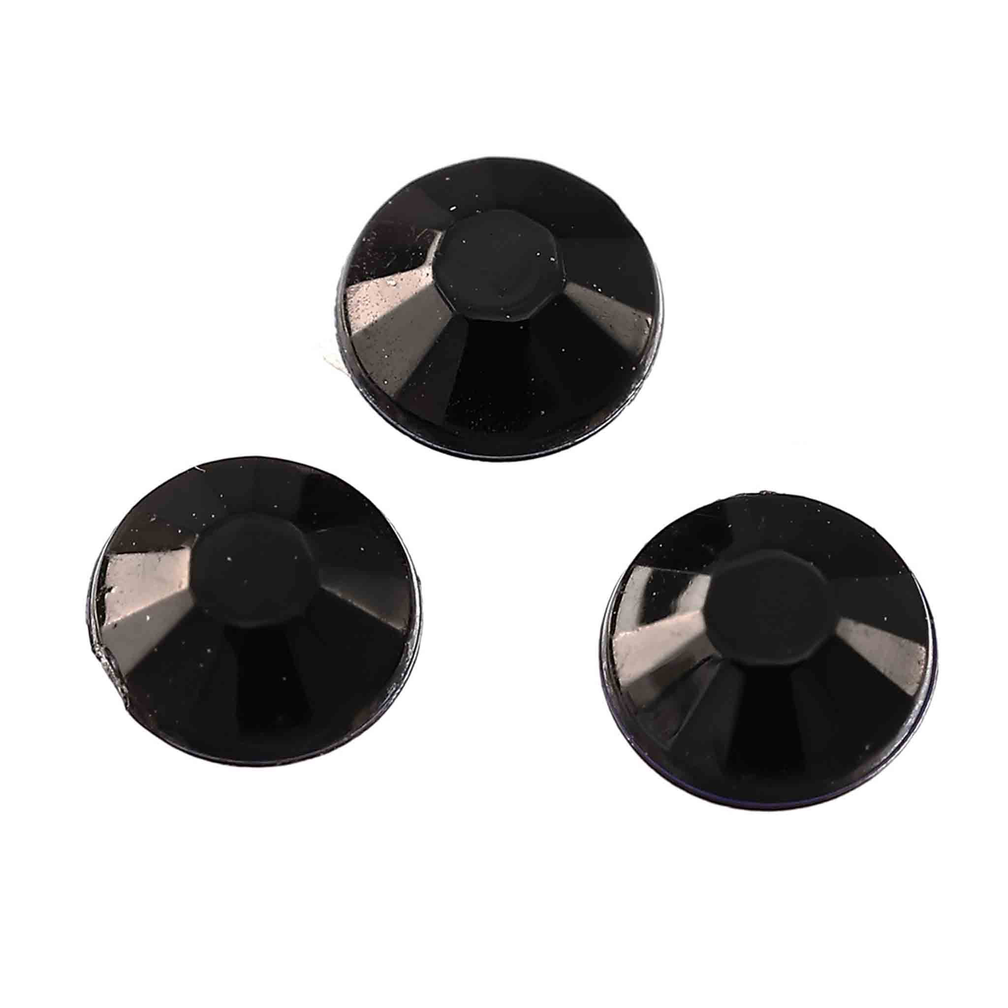 【2点以上まとめ買いで得得】 ラインストーン 4mm 黒 3000粒 丸 ネイル プラ製 3D デコ レジン ネイルアート ハンドメイド パーツ BD3264