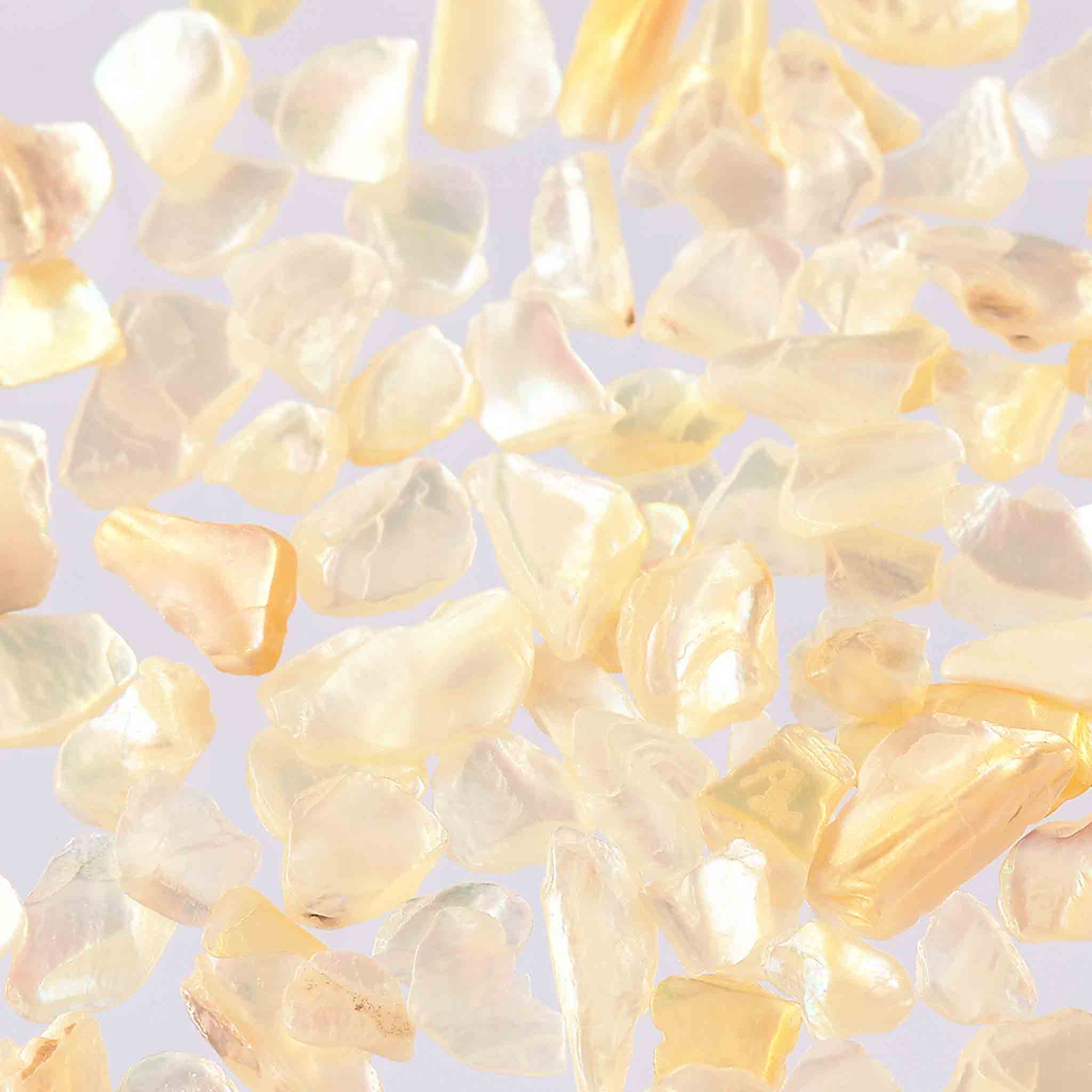 KKFNの【2点以上まとめ買いで得得】 ネイルパーツ シェルストーン アイボリー 50g 1ー7mm 貝殻 レジン ネイルアート デコ クラッシュ ハンドメイド パーツ BD3380｜アングル3