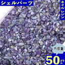 \本日P最大10倍/【当店買い回りで】 シェルパーツ パウダー 紫 薄め 50g 2ー4mm ネイル 貝殻 レジン ネイルアート デコレーション クラッシュシェル パーツ BD3368