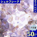 ネイルパーツ シェルフレーク 紫 薄め 50g 4ー22mm 貝殻 レジン デコ クラッシュ ハンドメイド パーツ BD3406