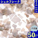 ＼本日ポイント10倍／【エントリーするだけ】 ネイルパーツ シェル フレーク グレー 50g 4ー22mm 貝殻 レジン デコ クラッシュ ハンドメイド パーツ BD3410