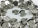 \本日P最大10倍/【当店買い回りで】 ブローチピン 20mm 台座付き 50個 シルバー ブローチパーツ ブローチ金具 ブローチ台座 ブローチピンパーツ アク...