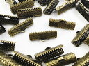 【2点以上まとめ買いで得得】 紐止め金具 ワニ口 50個 金古美 アンティークゴールド 20mm ワニカン ワニグチ 紐留め金具 ひも留め ヒモ留め アクセサリーパーツ ハンドメイドパーツ (AP0567)