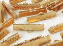 \本日P最大10倍/【当店買い回りで】 紐止め金具 ワニ口 50個 ゴールド KC金 30mm ワニカン ワニグチ 紐留め金具 ひも留め ヒモ留め アクセサリー...