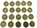 \本日P最大10倍/【当店買い回りで】 ミール皿 丸 内径20mm 金古美 20枚 アンティークゴールド レジン台座 まる レジンパーツ レジン封入 アクセサ...