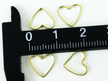 フレームパーツ ハート ゴールド 20個 9mm レジン フレーム 枠 メタルパーツ 手芸材料 ハンドメイド アクセサリーパーツ (AP0146)