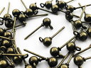【2点以上まとめ買いで得得】 ピアス パーツ セット 金古美 40個 4mm 丸玉 カン付き ピアスパーツ アクセサリー パーツ 金具 ポストピアス ピアス金具 アクセサリーパーツ ハンドメイドパーツ AP0996