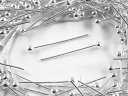 \本日ポイント5倍/【まとめ買いがお得】 丸ピン 白銀 シルバー 16mm 約300本 アクセサリー金具 丸カン 9ピン Tピン 基礎パーツ ビーズ金具 パール...