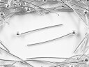 【本日まとめ買い割引クーポン発行中】 丸ピン 白銀 シルバー 18mm 約300本 アクセサリー金具 丸カン 9ピン Tピン 基礎パーツ ビーズ金具 パール金具...