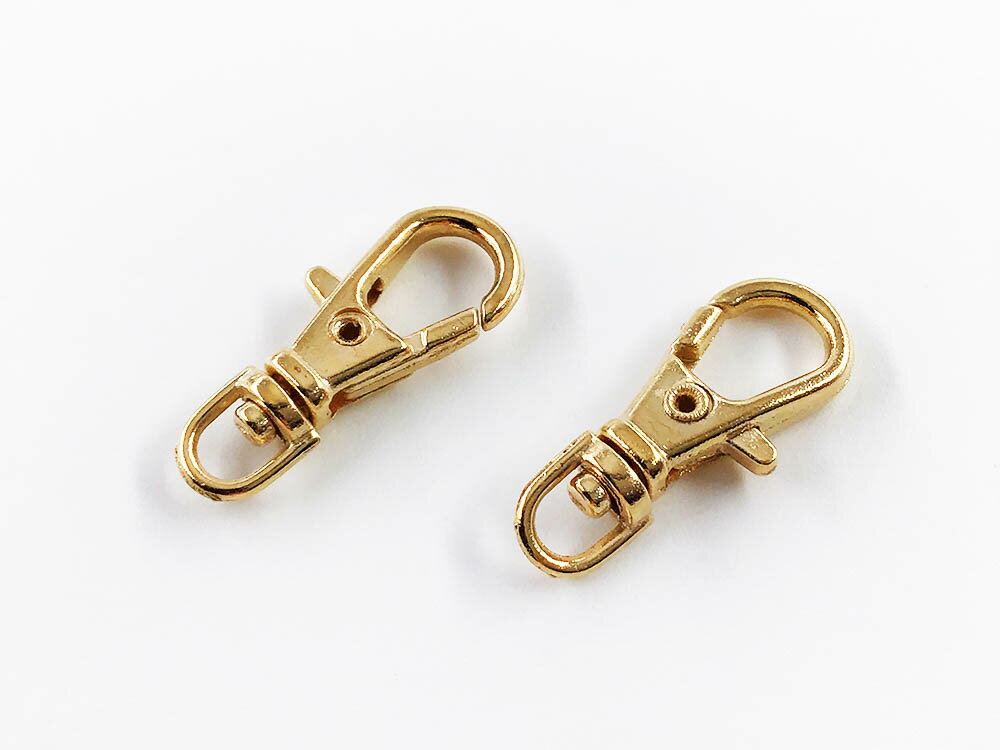 ナスカン　23mm　特小　10個　ゴールド　キーホルダー　ストラップ　パーツ　回転カン　フック　金具　AP1126