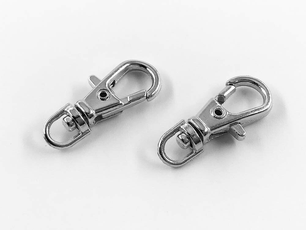 ナスカン　23mm　特小　10個　シルバー　キーホルダー　ストラップ　パーツ　回転カン　フック　金具　AP1127