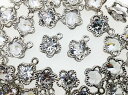 \本日P最大10倍/【当店買い回りで】 フラワー チャーム シルバー 50個 チャームパーツ 花 はな ピアスパーツ イヤリングパーツ ネックレスパーツ アクセ...