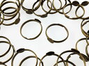 指輪 パーツ 6mm台座付き 金古美 アンティーク ゴールド 50個 リングパーツ リング金具 指輪金具 指輪素材 アクセサリーパーツ ハンドメイドパーツ 手芸 （AP0452）