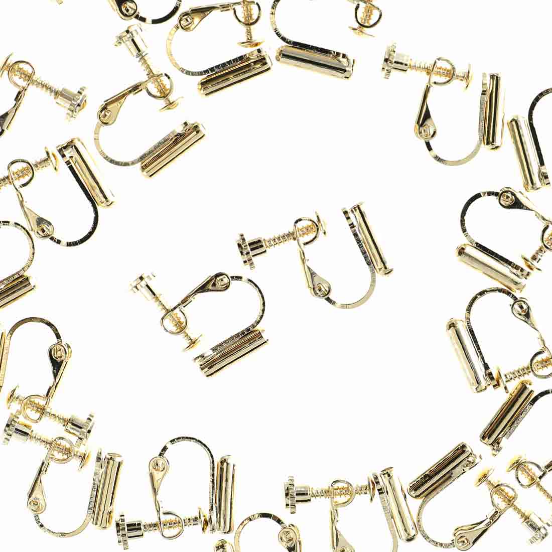 ＼本日ポイント10倍／【まとめ買いがお得】 イヤリングコンバーター　縦型　ネジバネ式　イヤリングパ..