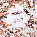 \本日P最大10倍/【当店買い回りで】 ブローチピン 20mm 200個 セット ピンクゴールド ブローチ金具 パーツ 2つ穴 ウラピン 裏ピン 造花ピン ロゼ...