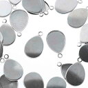 \本日P最大10倍/【当店買い回りで】 ミール皿 18mm しずく シルバー 20個 カン付き レジン 枠 型枠 セッティング 台座 モールド チャーム 土台 カメオ キット ハンドメイド ピアス イヤリング ペンダント 金具 アクセサリー パーツ AP2038