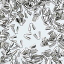 \本日P最大10倍/【当店買い回りで】 紐留め エンドパーツ シルバー 200個 3mm 幅 ひも止め ネックレス ブレスレット ストラップ キーホルダー 紐先 金具 カシメ ヒモ留め ハンドメイド アクセサリー パーツ DIY 手芸 卸 AP2061