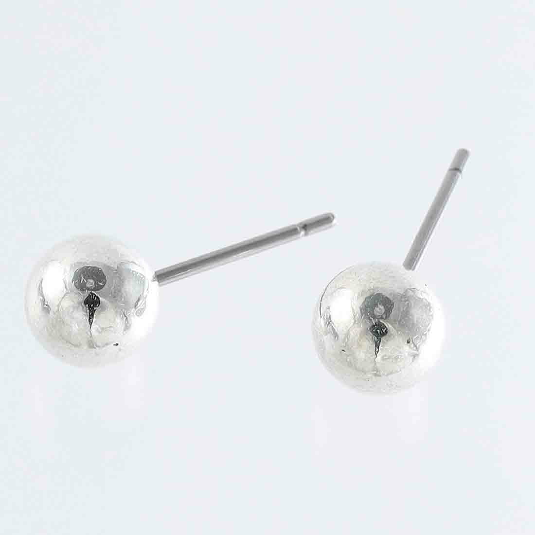 ピアス　パーツ　シルバー　丸玉　6mm　40個　カン無し　ステンレスポスト　アクセサリー　金具 AP2217 3