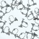 \本日P最大10倍/【当店買い回りで】 イヤリング パーツ シルバー 20個 ネジバネ式 8mm 台座 丸皿 お椀型 カン無し イヤリング金具 ネジ式 ネジバネイヤリング 台座付き 耳飾り アクセサリー 金具 ハンドメイド パーツ 卸 AP2725