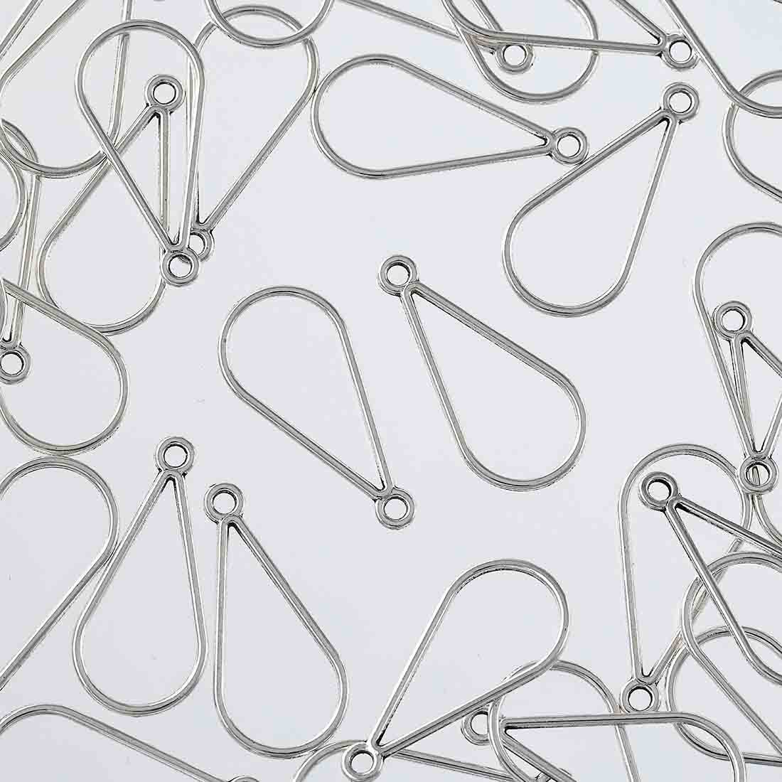 ＼本日ポイント10倍／【まとめ買いがお得】 チャーム　しずく　アンティーク　銀古美　40個　セット　..