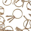 【本日まとめ買い割引クーポン発行中】 キーホルダー パーツ 金具 ゴールド KC金 小さめ 20個 キーリング 二重リング 板ナスカン アクセサリー 手芸 AP2851