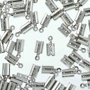 \本日P最大10倍/【当店買い回りで】 紐留め カシメ 金具 シルバー 5mm 筒形 100個 ヒモ留め 紐止め エンドパーツ アクセサリー ハンドメイド AP2855