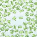 【本日まとめ買い割引クーポン発行中】 ビーズ 6mm 透明 緑 丸 ファセットカット 1000個 グリーン 手芸 アクセサリー パーツ BD2932