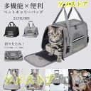 ペットキャリーバッグ 折りたたみ 2way 犬 猫 メッシュ ショルダー 中敷きマット付き 通気性のよいメッシュ窓 洗えるマット ペット外出 通気性 軽量 ペット旅行