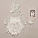 ベビードレス セレモニードレス レースドレス 女の子 ベビー服 サマーセレモニードレス&帽子 セット 新生児 結婚式 退院 お宮参り お披露目 ご懐妊祝い ベビ...