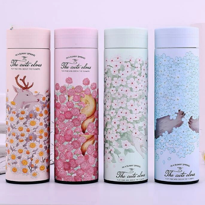 保温水筒 ステンレスボトル コップ レディース 直飲み ワンタッチ 子供 おしゃれ 480ml 可愛い 旅行 ア..