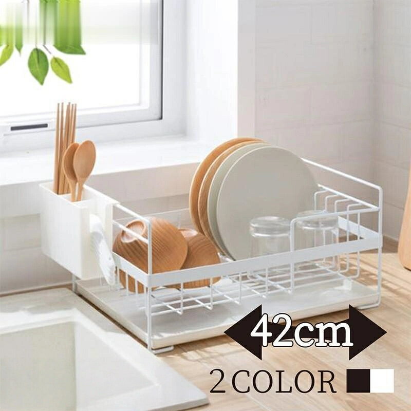 水切りラック 水切りかご トレー シンク上 キッチン 台所 シンク 収納 北欧 おしゃれ 箸立て ふきん掛..