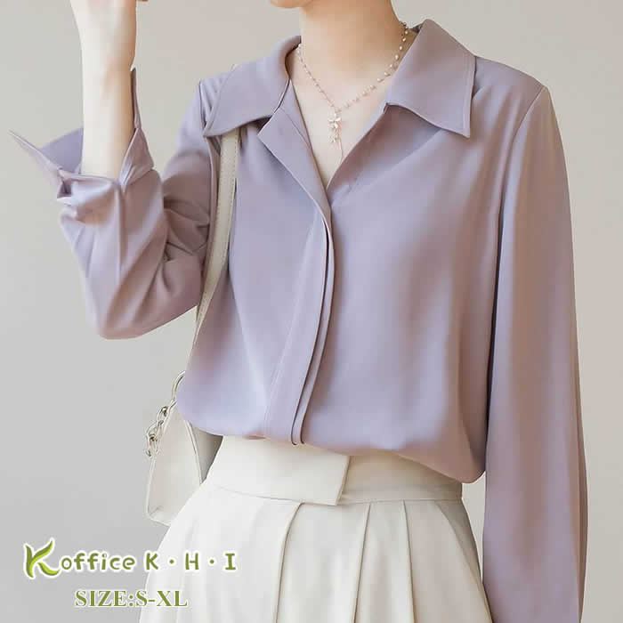 楽天博隆商事【大人気商品】新作シャツ秋 レディースtシャツ 秋シャツ 秋カットソー 長袖シャツ ゆるカットソー 秋 OLブラウス秋 レディースブラウス秋 大きいサイズシャツ秋 きれいめシャツ秋 可愛い 合わせやすい お出かけ 通勤 大人シャツ 春秋シャツ ゆるシャツ