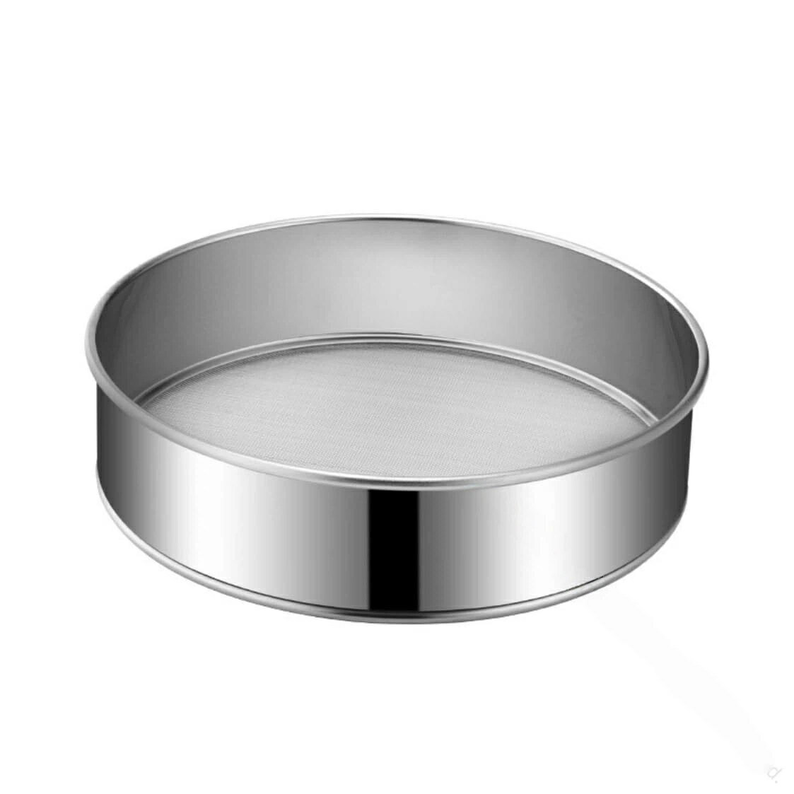 小麦粉ふるい ベーキング用 小麦粉 ふるい 細かいメッシュ ステンレス製 丸型ふるい ベーキングパウダ..