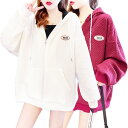 レディースファッション トレーナー ジップアップパーカー 韓国風 長袖 10代 20代 30代 40代 春秋冬 アメカジ かわいい カーディガン 衣装