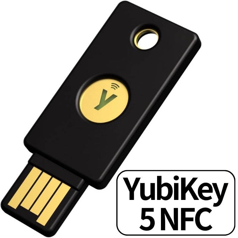 Yubico ユビキー Yubico セキュリティキー Y-237 YubiKey 5 NFC ログイン U2F FIDO2 USB-A ポート 2ファクター認証 いたずら防止 2段階..