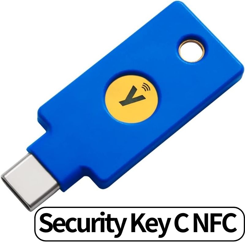 Yubico ユビキー FIDO セキュリティキー Y-400 YubiKey C NFC 2要素認証キー USB NFC FIDO U2F FIDO2 USB Cポート NFC 2ファクター認証 いたずら防止 2段階認証 高耐久性 耐衝撃性 防水 輸入品