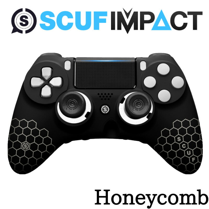 スカフ インパクト SCUF IMPACT BLACK Honeycomb (EMR付 / トリガーシステム機能付 / ミリタリーグリップ /L-Rスカフレギュラースティック) PS4対応コントローラー　【並行輸入品】