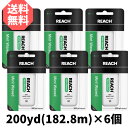 最短翌日お届け！ リーチ デンタルフロス 182.8m 200ヤード 6個セット ワックス付き 【輸入品】 J＆J ミント 歯間ブラシ フロス