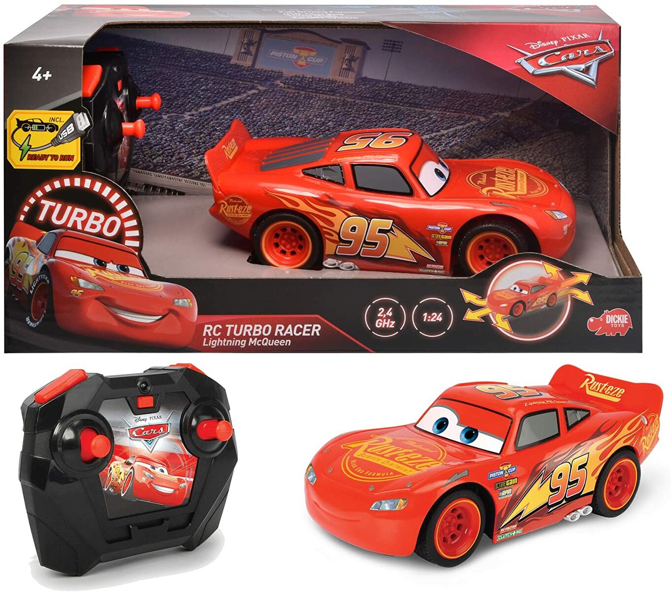 カーズ リモートコントロール ライトニング・マックイーン Disney Cars Lightning McQueen ディズニー ピクサー キャラクターカー 映画 ラジコン おもちゃ 輸入品