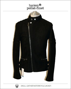 ルシアンぺラフィネ スカル モーターサイクル レザージャケット ムートン ライダースlucien pellat-finet Skull Leather MotorCycleJacket