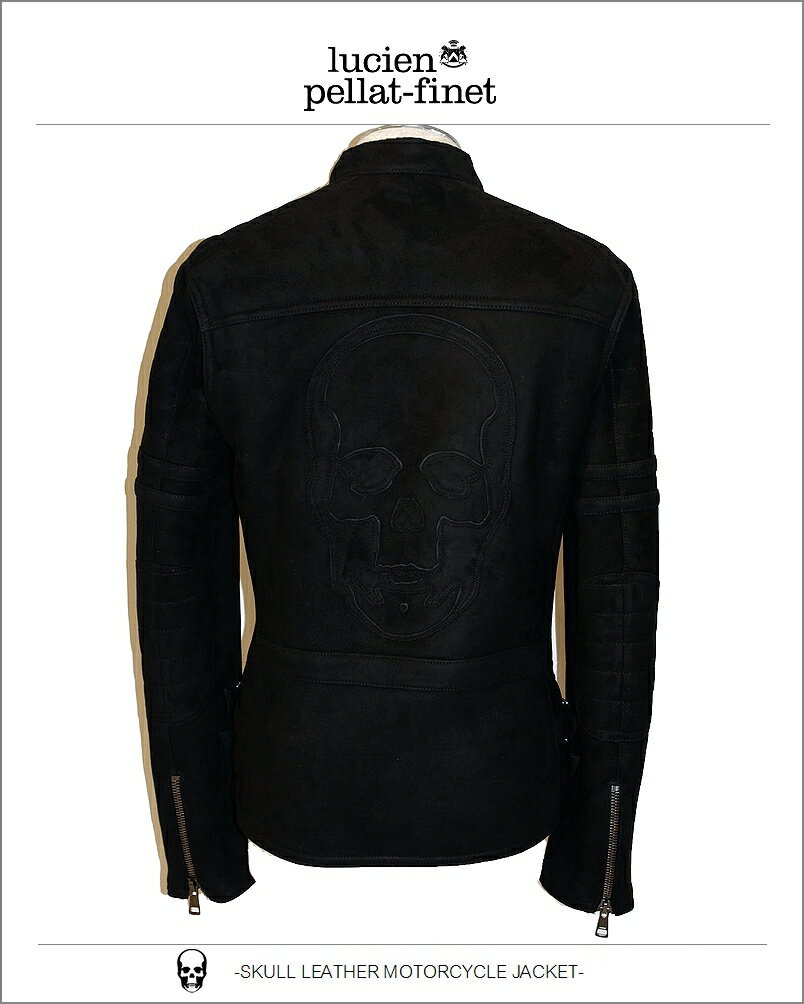 ルシアンぺラフィネ スカル モーターサイクル レザージャケット ムートン ライダースlucien pellat-finet Skull Leather MotorCycleJacket